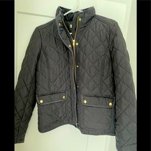 Jcrew black quilted jacket